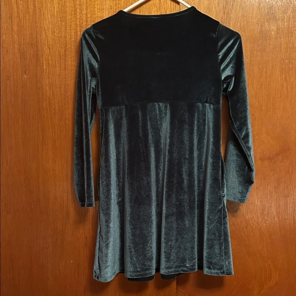 Old Navy Velvet Kids Dress in Dark Teal